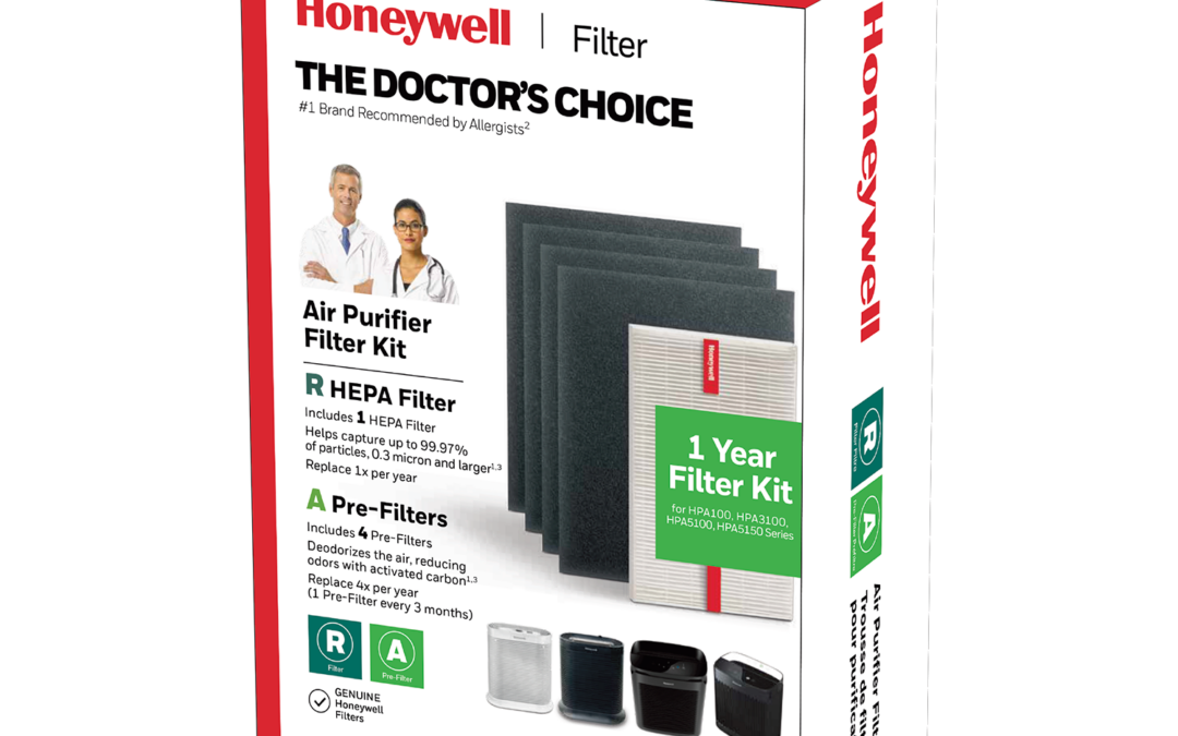 Honeywell HRFARVP100V1 1-Year Value Filter Kit For Medium Room HPA100 Series HEPA Air Purifiers