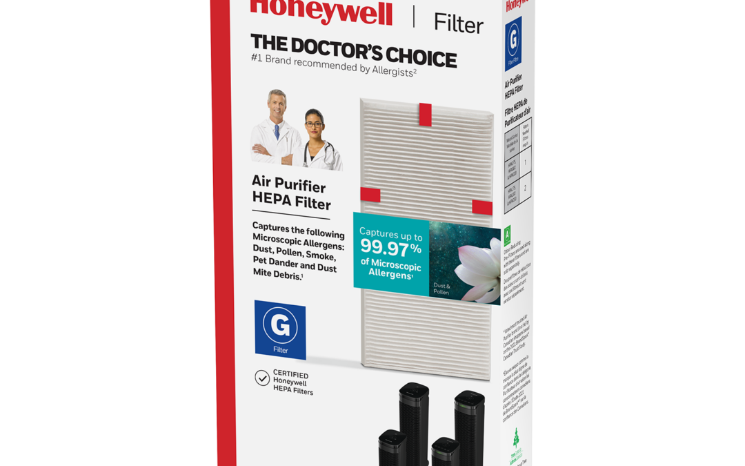 Honeywell HRF-G1C True HEPA Replacement Filter (G) For Air Purifiers, 1 Pack